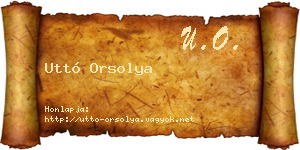 Uttó Orsolya névjegykártya