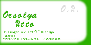 orsolya utto business card